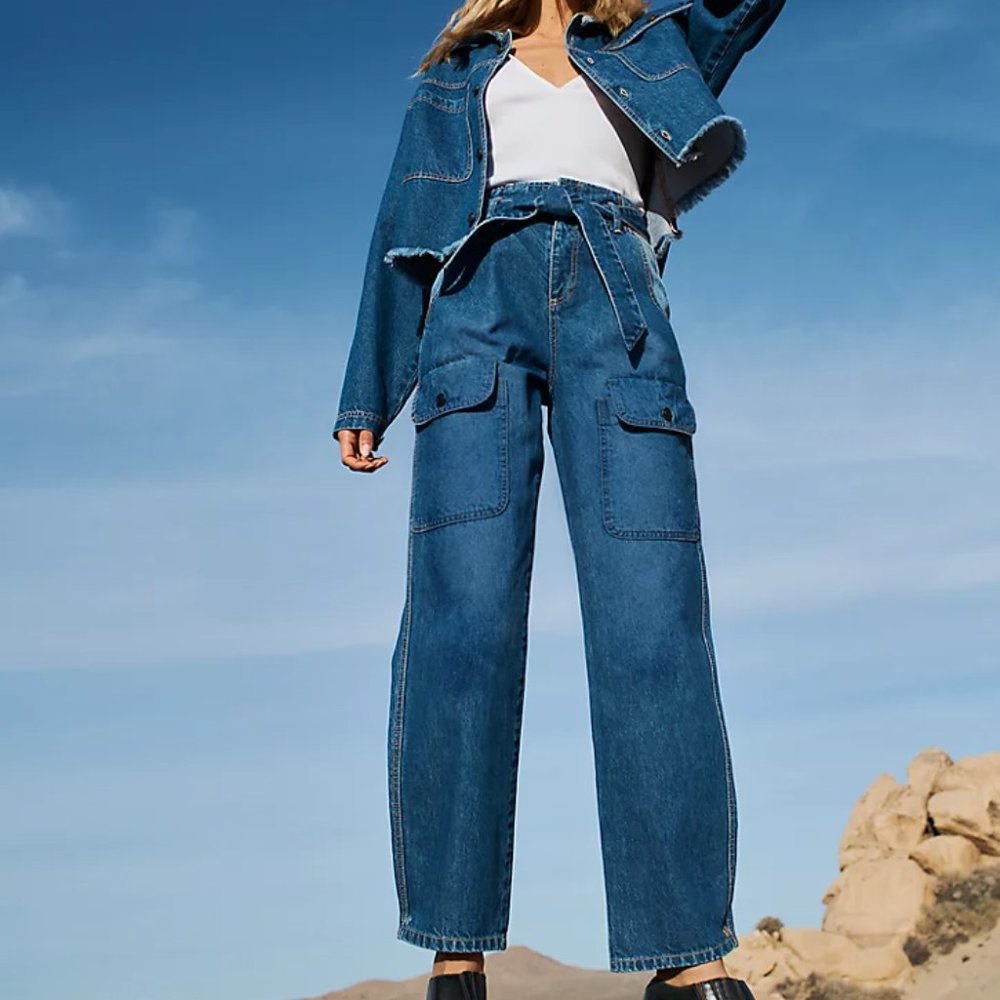 Happy X Nature Cropped Fringe Jacket & Cargo Pant